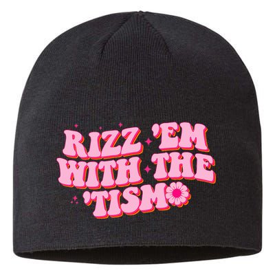 Rizz Em With The Tism Groovy Autism Awareness Neurodiversit Sustainable Beanie