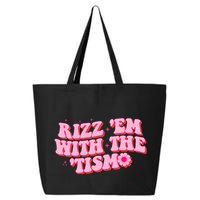 Rizz Em With The Tism Groovy Autism Awareness Neurodiversit 25L Jumbo Tote