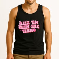 Rizz Em With The Tism Groovy Autism Awareness Neurodiversit Tank Top