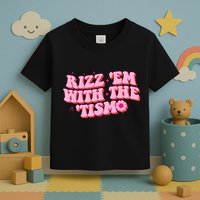 Rizz Em With The Tism Groovy Autism Awareness Neurodiversit Toddler T-Shirt