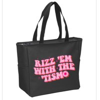 Rizz Em With The Tism Groovy Autism Awareness Neurodiversit Zip Tote Bag