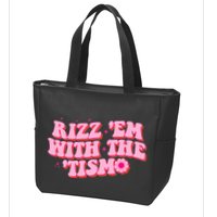 Rizz Em With The Tism Groovy Autism Awareness Neurodiversit Zip Tote Bag