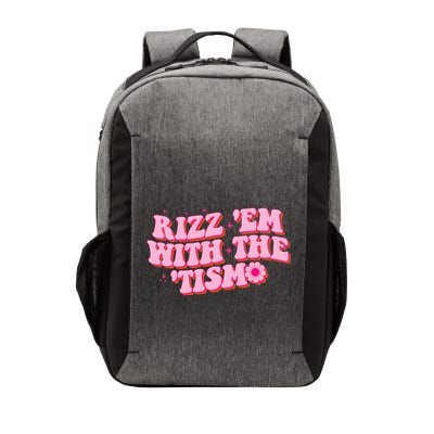 Rizz Em With The Tism Groovy Autism Awareness Neurodiversit Vector Backpack