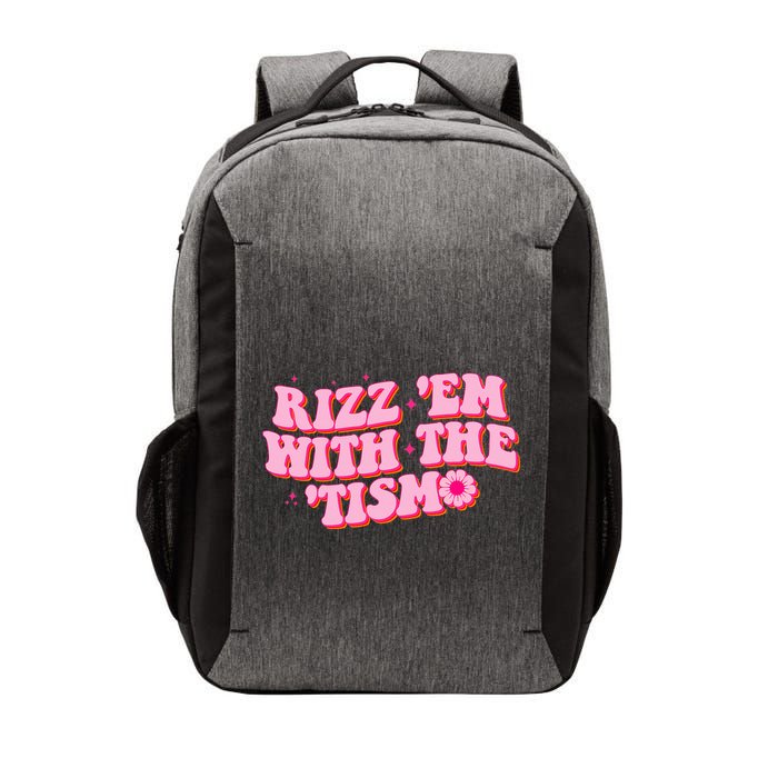 Rizz Em With The Tism Groovy Autism Awareness Neurodiversit Vector Backpack