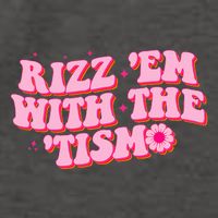 Rizz Em With The Tism Groovy Autism Awareness Neurodiversit Vector Backpack