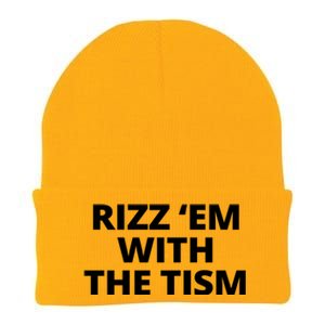 Rizz Em With The Tism Autism Knit Cap Winter Beanie