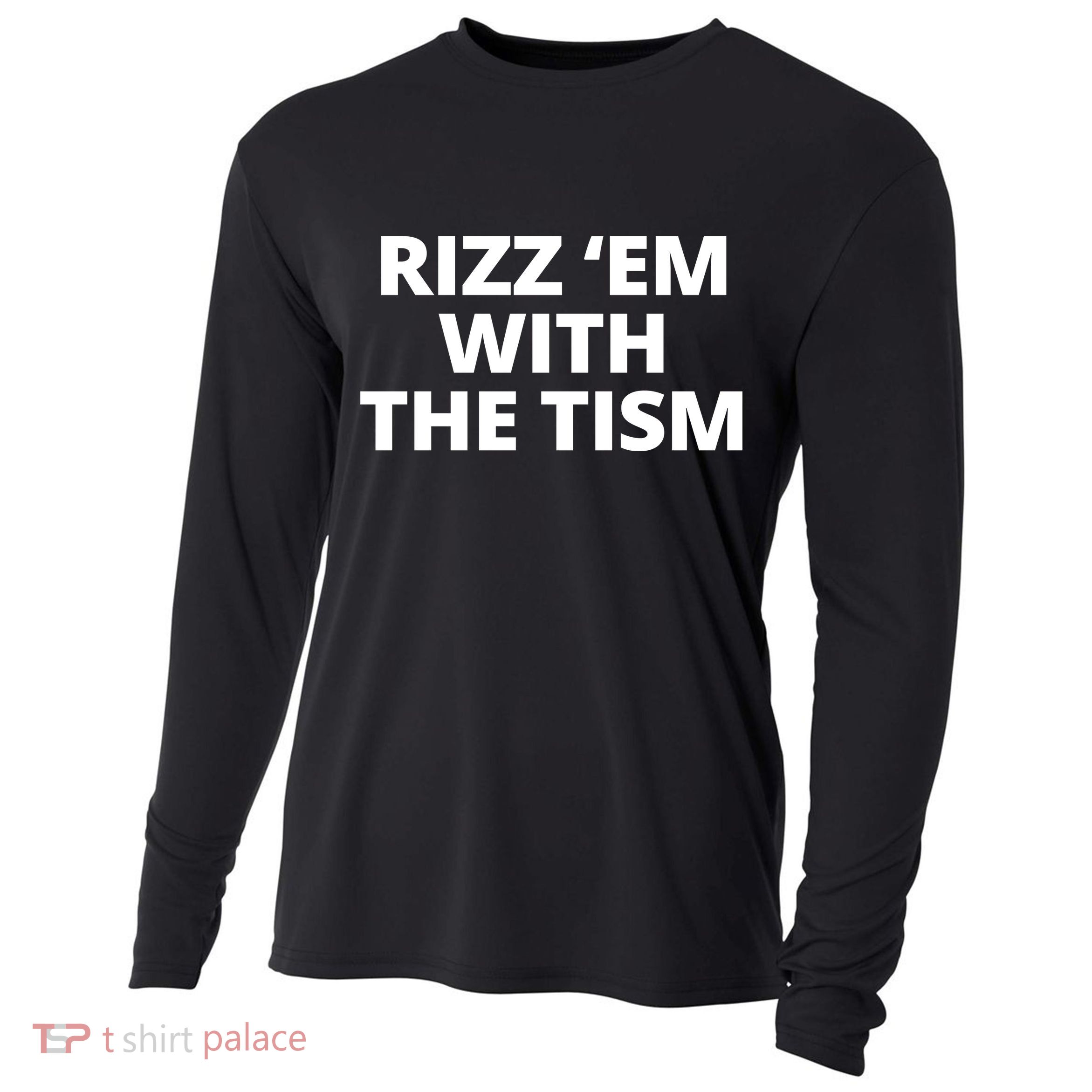 Rizz Em With The Tism Autism Cooling Performance Long Sleeve Crew