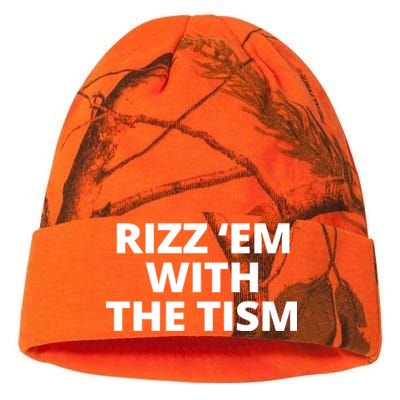 Rizz Em With The Tism Autism Kati Licensed 12" Camo Beanie