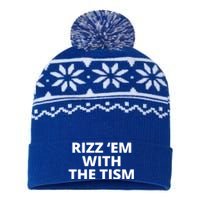 Rizz Em With The Tism Autism USA-Made Snowflake Beanie