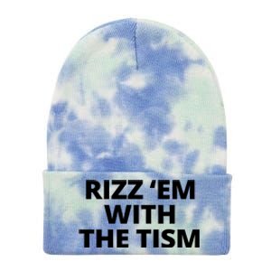 Rizz Em With The Tism Autism Tie Dye 12in Knit Beanie