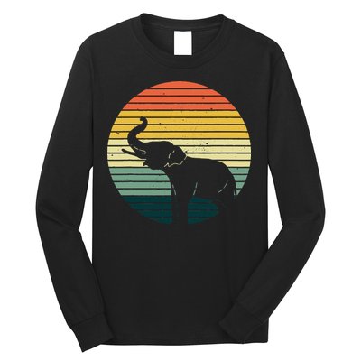 Retro Elephant Wildlife Vintage Africa Elephant Long Sleeve Shirt
