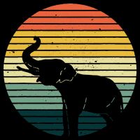 Retro Elephant Wildlife Vintage Africa Elephant Bucket Hat