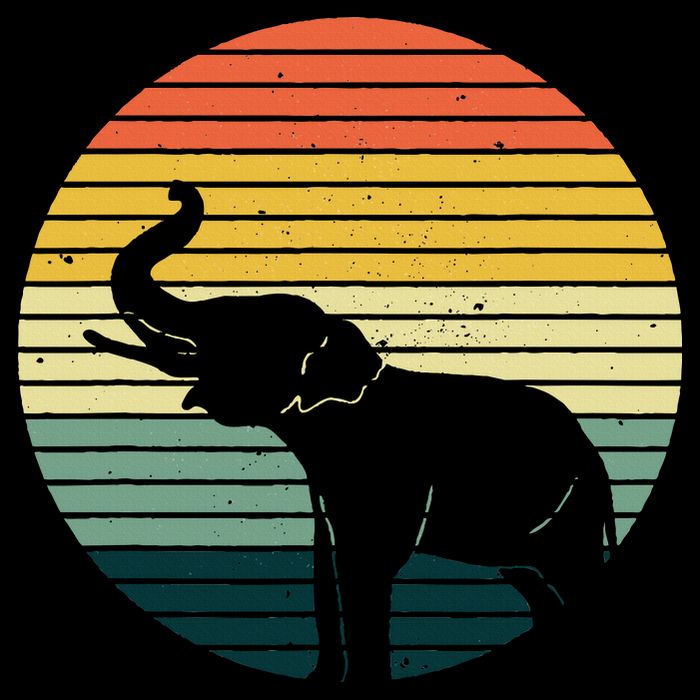 Retro Elephant Wildlife Vintage Africa Elephant Bucket Hat
