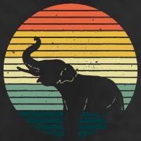 Retro Elephant Wildlife Vintage Africa Elephant Beanie