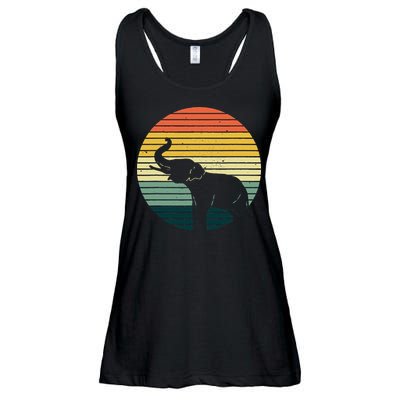 Retro Elephant Wildlife Vintage Africa Elephant Ladies Essential Flowy Tank