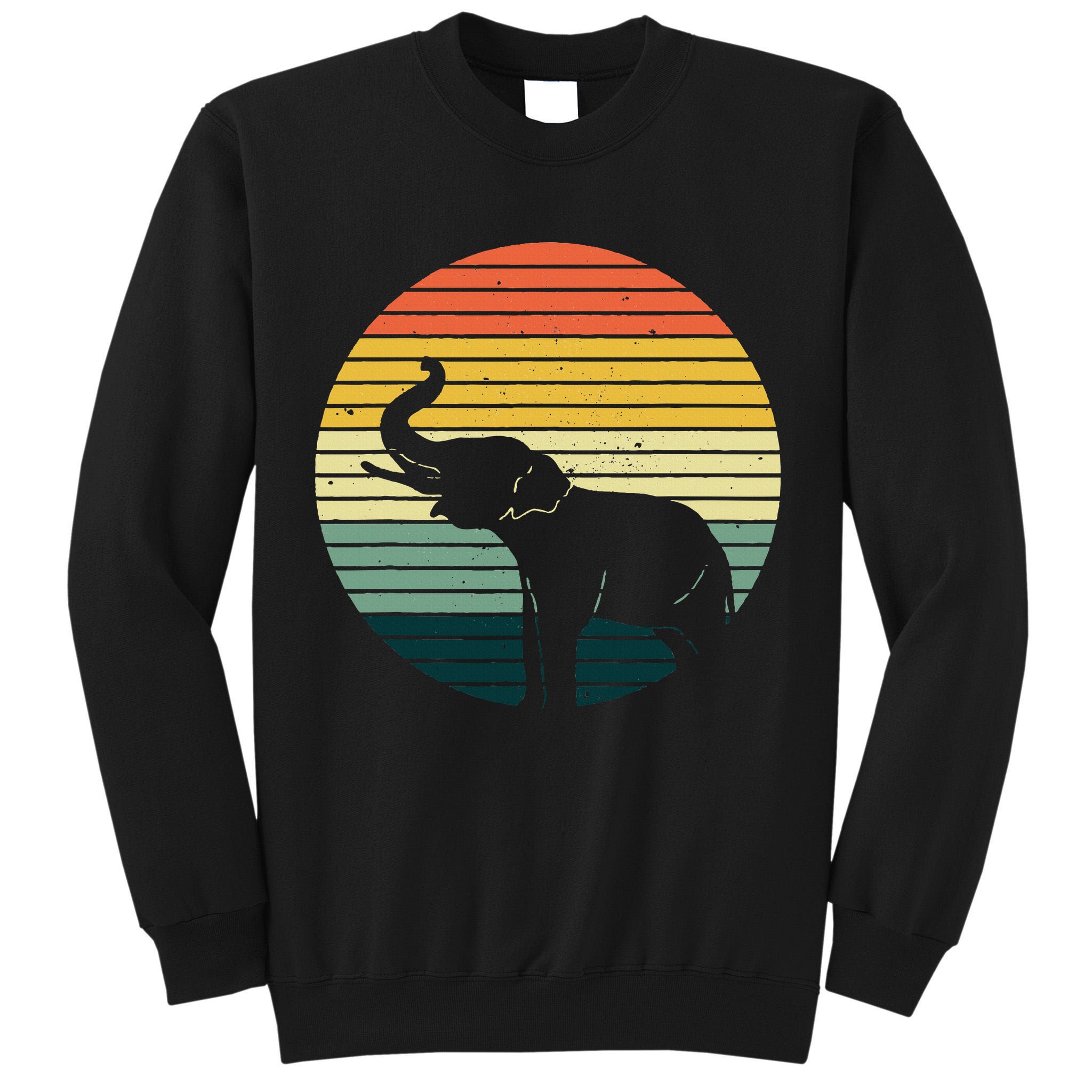 Retro Elephant Wildlife Vintage Africa Elephant Tall Sweatshirt