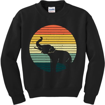 Retro Elephant Wildlife Vintage Africa Elephant Kids Sweatshirt