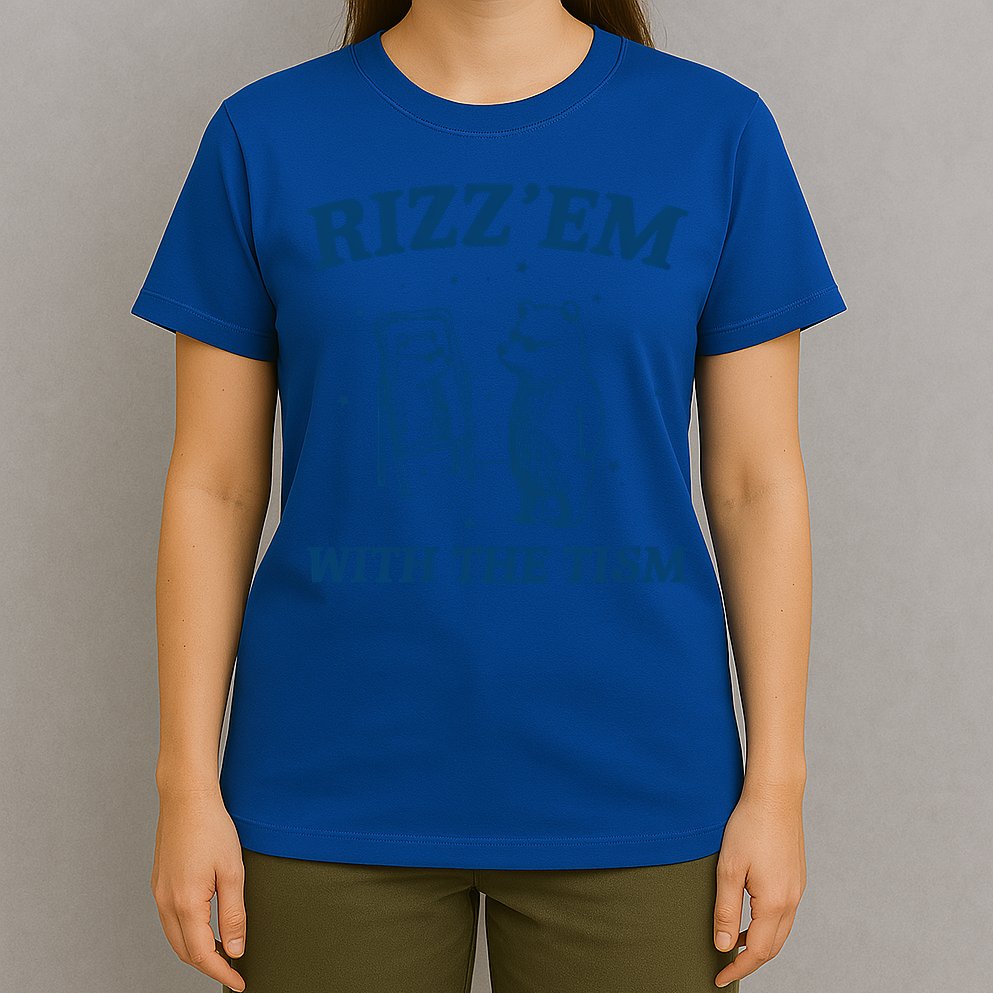 Rizz Em With The Tism Autism Bear Vintage Meme Humor Gift T-Shirt