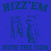 Rizz Em With The Tism Autism Bear Vintage Meme Humor Gift Baby Bodysuit
