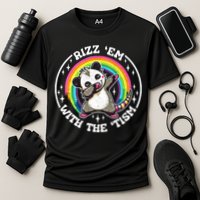 Rizz Em With The Tism Autism Funny Meme Autistic Opossum Meaningful Gift Cooling Performance Crew T-Shirt