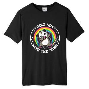 Rizz Em With The Tism Autism Funny Meme Autistic Opossum Meaningful Gift Tall Fusion ChromaSoft Performance T-Shirt