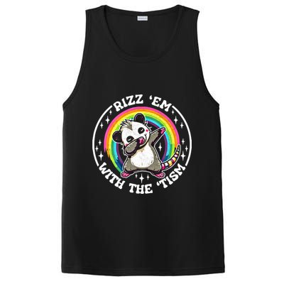 Rizz Em With The Tism Autism Funny Meme Autistic Opossum Meaningful Gift PosiCharge Competitor Tank