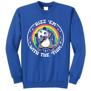 Rizz Em With The Tism Autism Funny Meme Autistic Opossum Meaningful Gift Sweatshirt