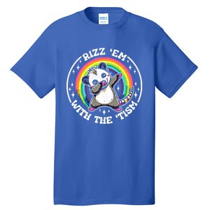 Rizz Em With The Tism Autism Funny Meme Autistic Opossum Meaningful Gift Tall T-Shirt