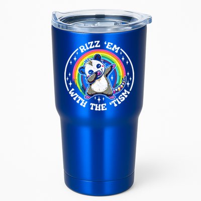 Rizz Em With The Tism Autism Funny Meme Autistic Opossum Meaningful Gift Tumbler