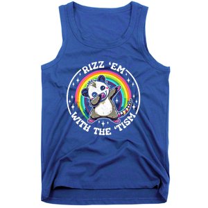 Rizz Em With The Tism Autism Funny Meme Autistic Opossum Meaningful Gift Tank Top