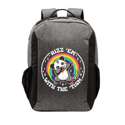 Rizz Em With The Tism Autism Funny Meme Autistic Opossum Meaningful Gift Vector Backpack