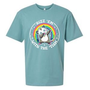 Rizz Em With The Tism Autism Funny Meme Autistic Opossum Meaningful Gift Sueded Cloud Jersey T-Shirt