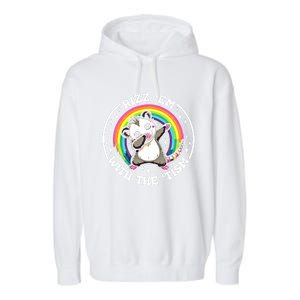 Rizz Em With The Tism Autism Funny Meme Autistic Opossum Meaningful Gift Garment-Dyed Fleece Hoodie