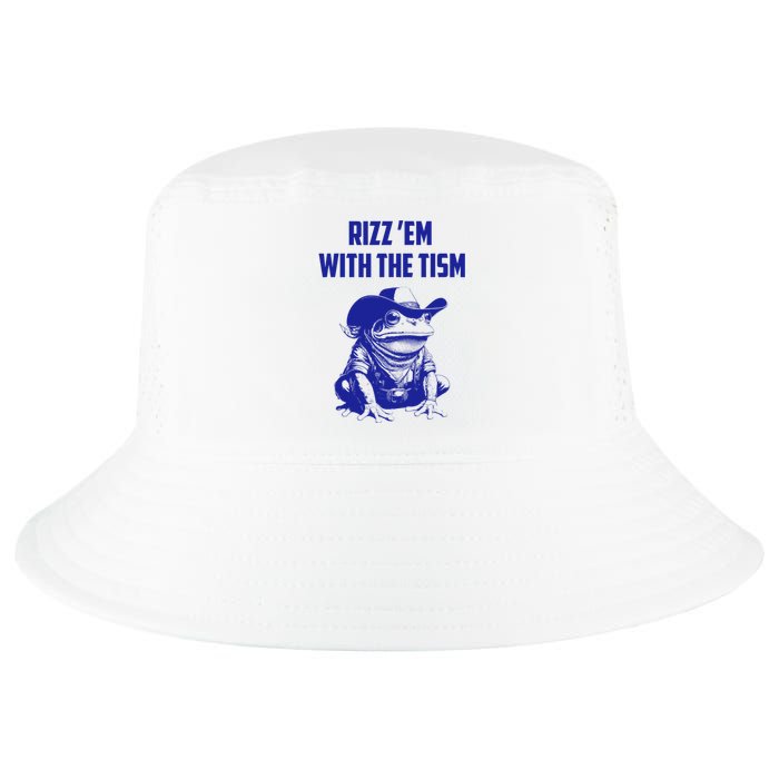 Rizz Em With The Tism Frog Cool Comfort Performance Bucket Hat