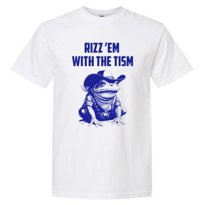 Rizz Em With The Tism Frog Garment-Dyed Heavyweight T-Shirt