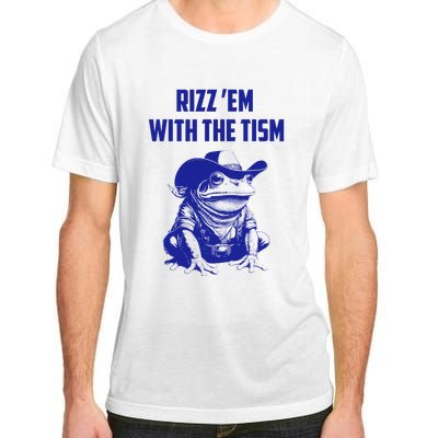 Rizz Em With The Tism Frog Adult ChromaSoft Performance T-Shirt