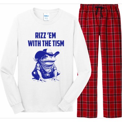 Rizz Em With The Tism Frog Long Sleeve Pajama Set