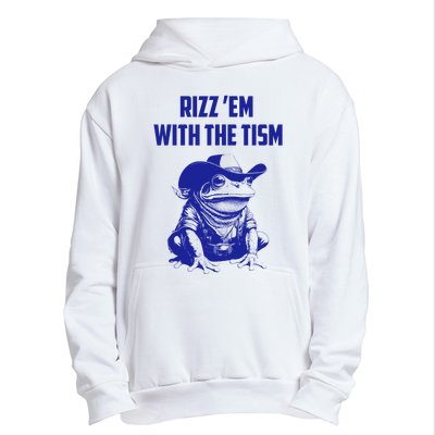 Rizz Em With The Tism Frog Urban Pullover Hoodie