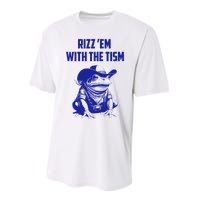 Rizz Em With The Tism Frog Performance Sprint T-Shirt