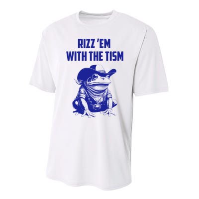 Rizz Em With The Tism Frog Performance Sprint T-Shirt