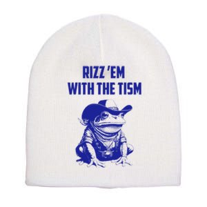 Rizz Em With The Tism Frog Short Acrylic Beanie