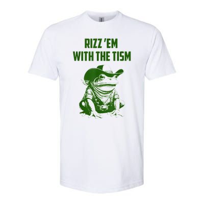 Rizz Em With The Tism Frog Softstyle CVC T-Shirt