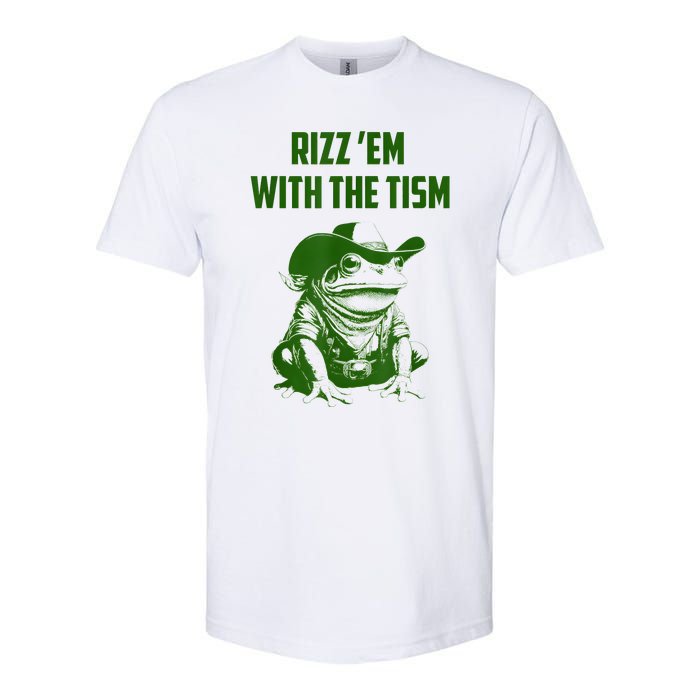 Rizz Em With The Tism Frog Softstyle CVC T-Shirt