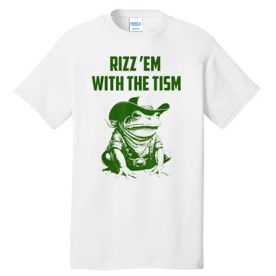 Rizz Em With The Tism Frog Tall T-Shirt