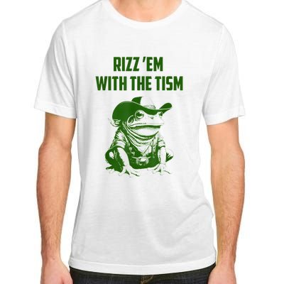 Rizz Em With The Tism Frog Adult ChromaSoft Performance T-Shirt