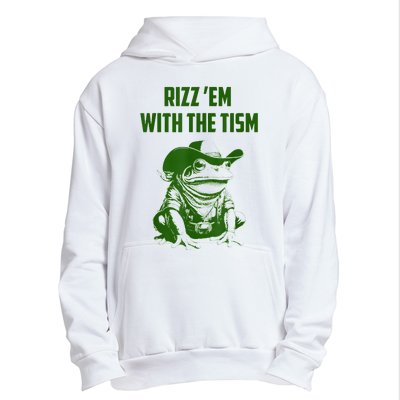 Rizz Em With The Tism Frog Urban Pullover Hoodie