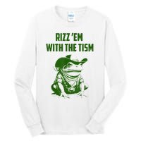 Rizz Em With The Tism Frog Tall Long Sleeve T-Shirt