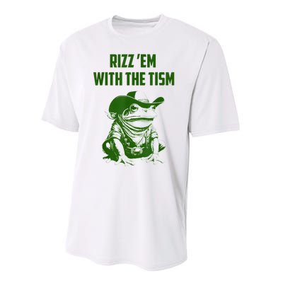 Rizz Em With The Tism Frog Performance Sprint T-Shirt