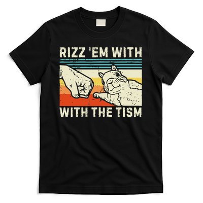 Rizz Em With The Tism Rizzler Joke Meme Rizzling Squirrel T-Shirt
