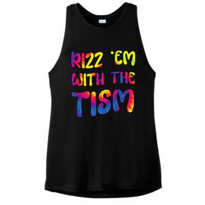 Rizz Em With The Tism Funny Autism Meme Autistic Gift Ladies PosiCharge Tri-Blend Wicking Tank